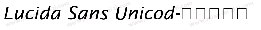 Lucida Sans Unicod字体转换